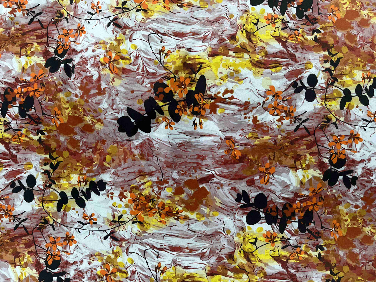 Florise - Printed Peachskin Fabric