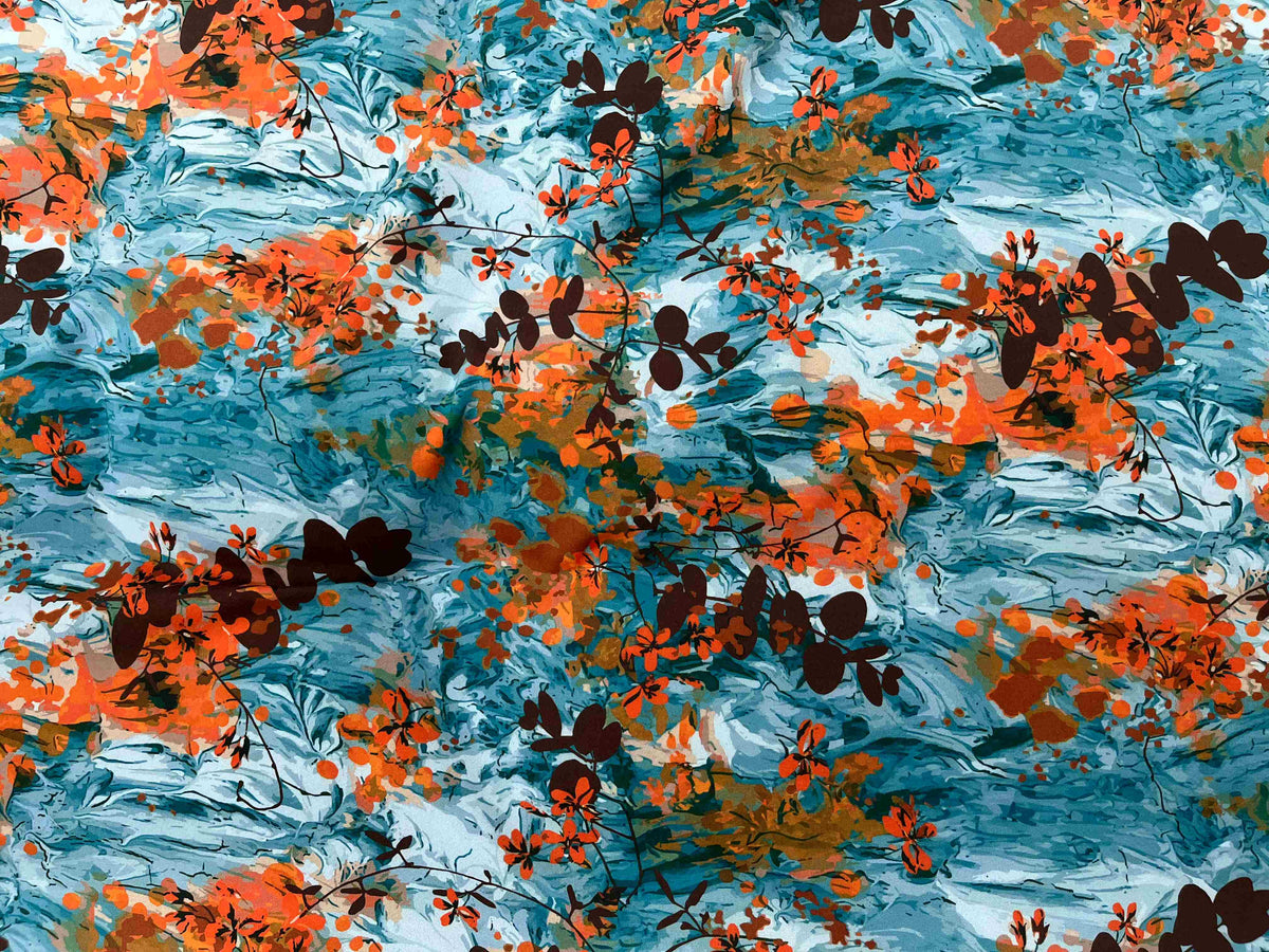 Florise - Printed Peachskin Fabric