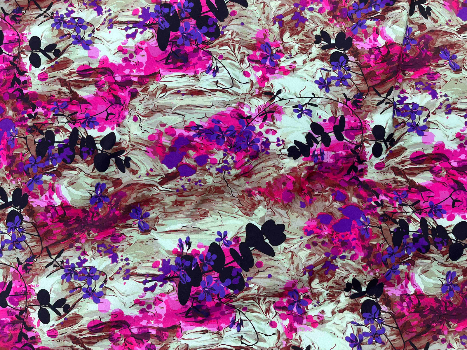 Florise - Printed Peachskin Fabric - Cheap Fabrics