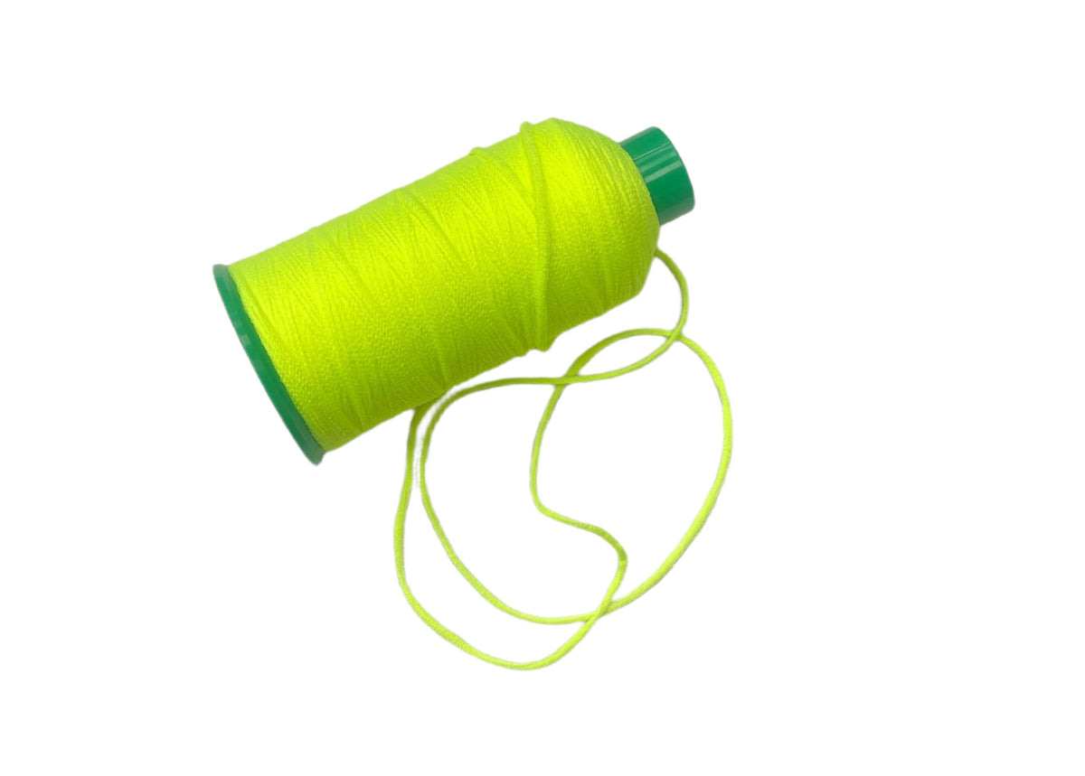 Fuzzy Elastic:  2mm: Fluorescent Yellow - (Soft & Stretchy)