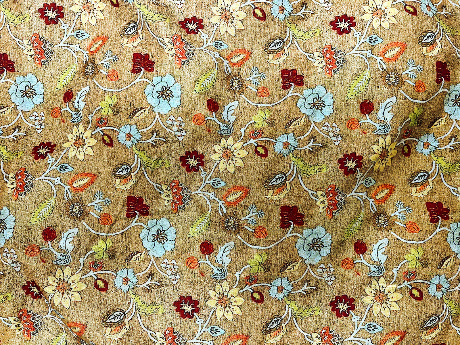 Gold Faux Silk Crepe - Cheap Fabrics
