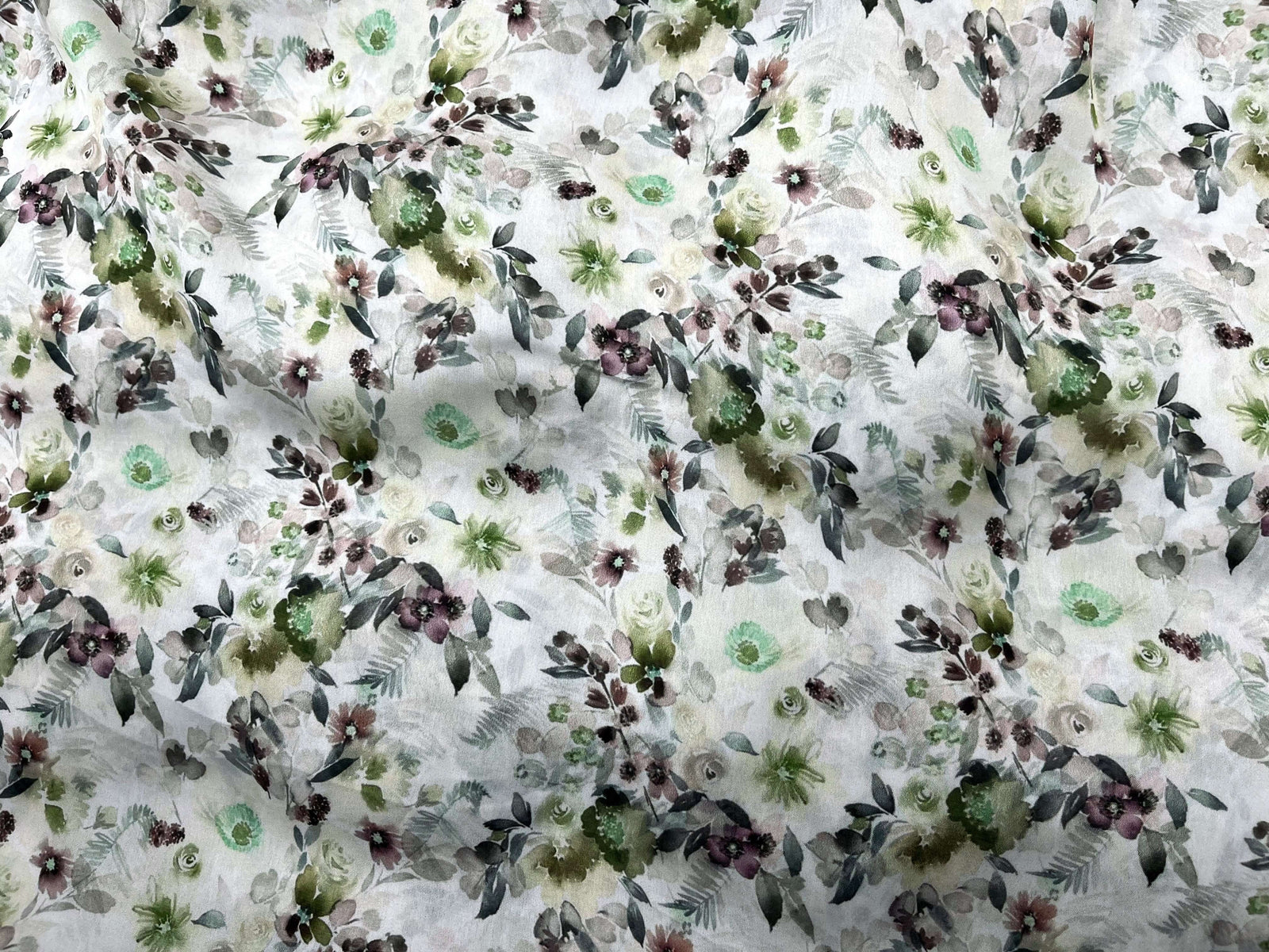 Gorgeous Floral - Printed Silky Satin Fabric - Cheap Fabrics