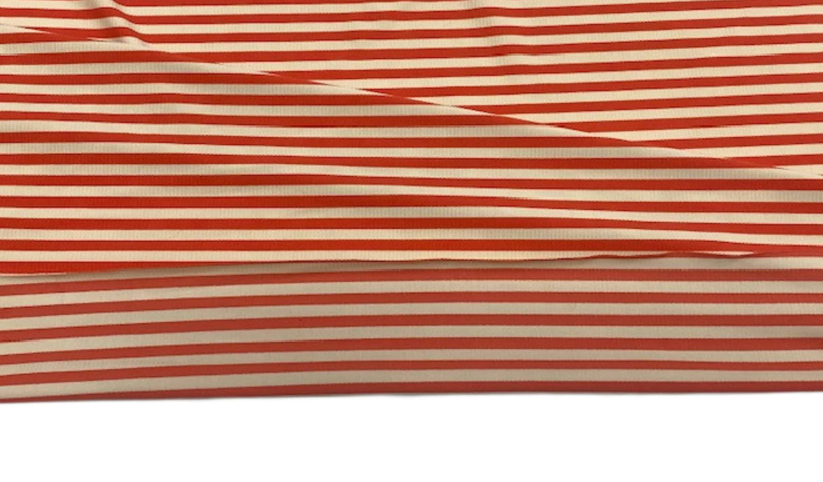 Ribbed  Four Way Stretch Orange Jersey - Cheap Fabrics