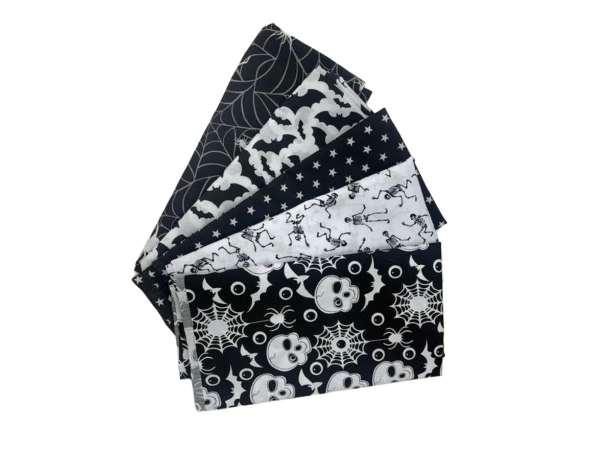 Remnants Bundle Bag - Polycotton HALLOWEEN (5 pieces)