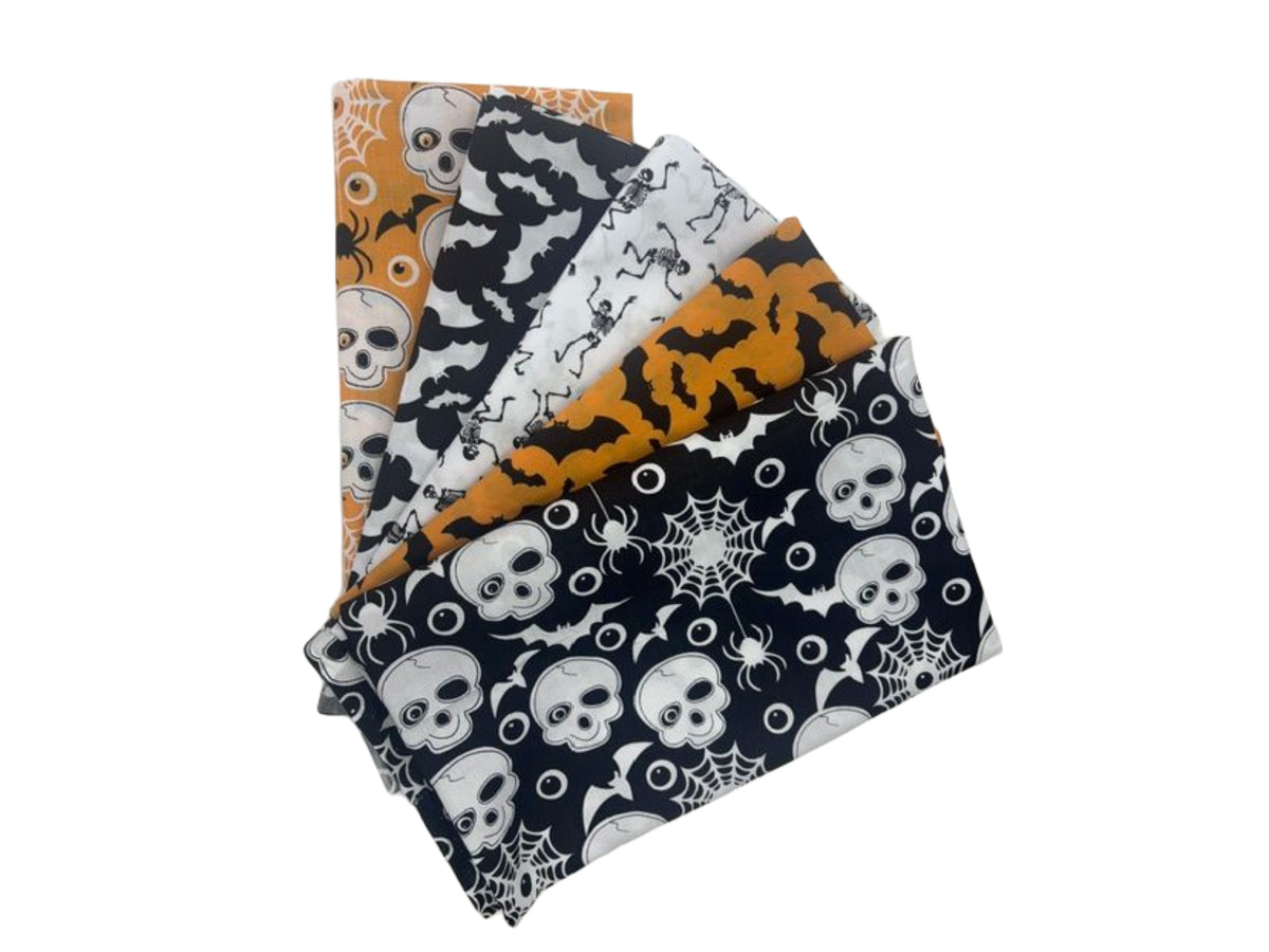 Remnants Bundle Bag - Polycotton HALLOWEEN (5 pieces)