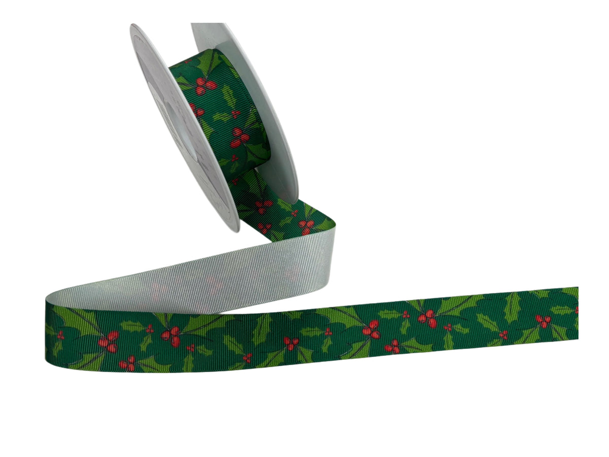 Christmas Ribbon - Holly Berry