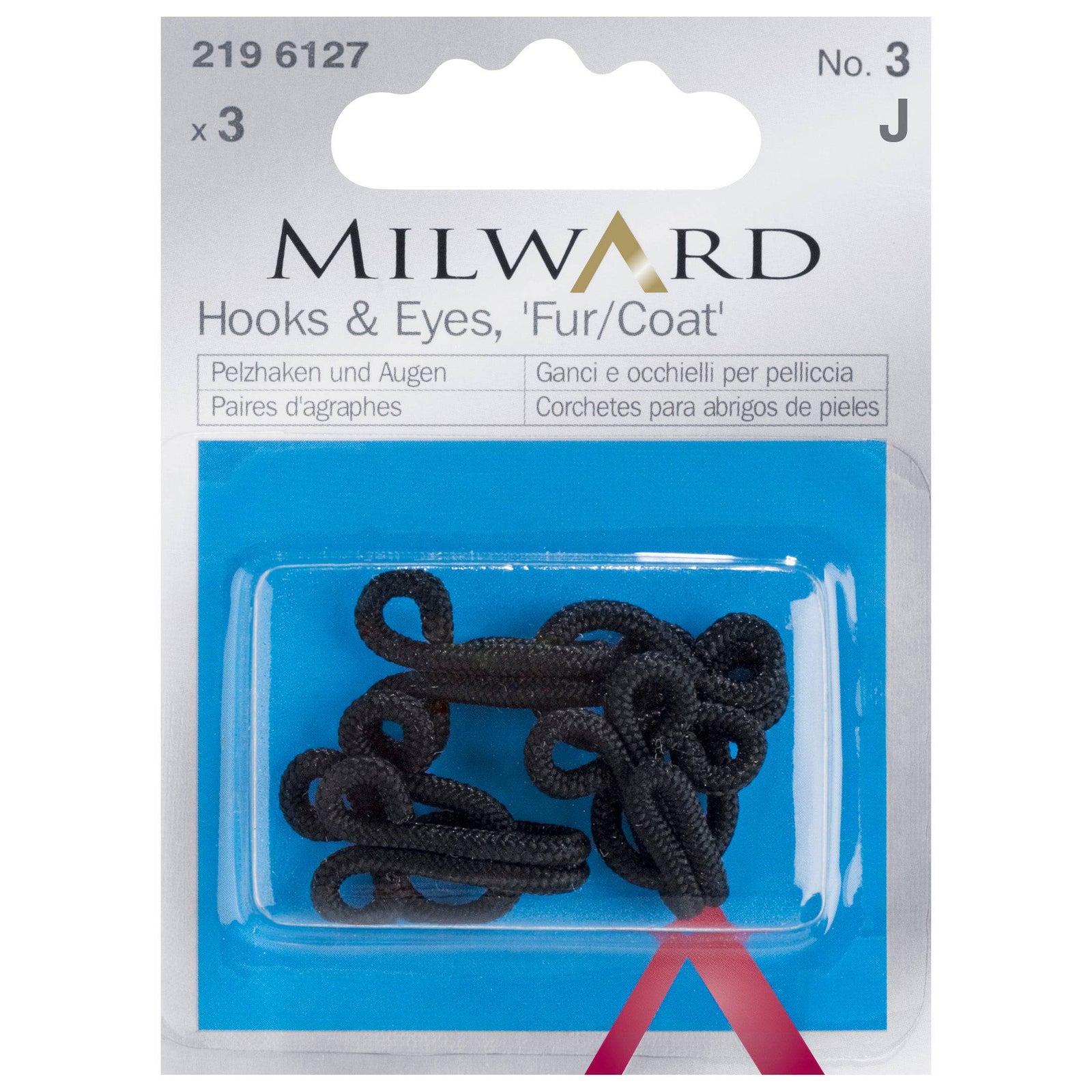Hooks and Eyes For Fur/Coats: Size 3 - Cheap Fabrics