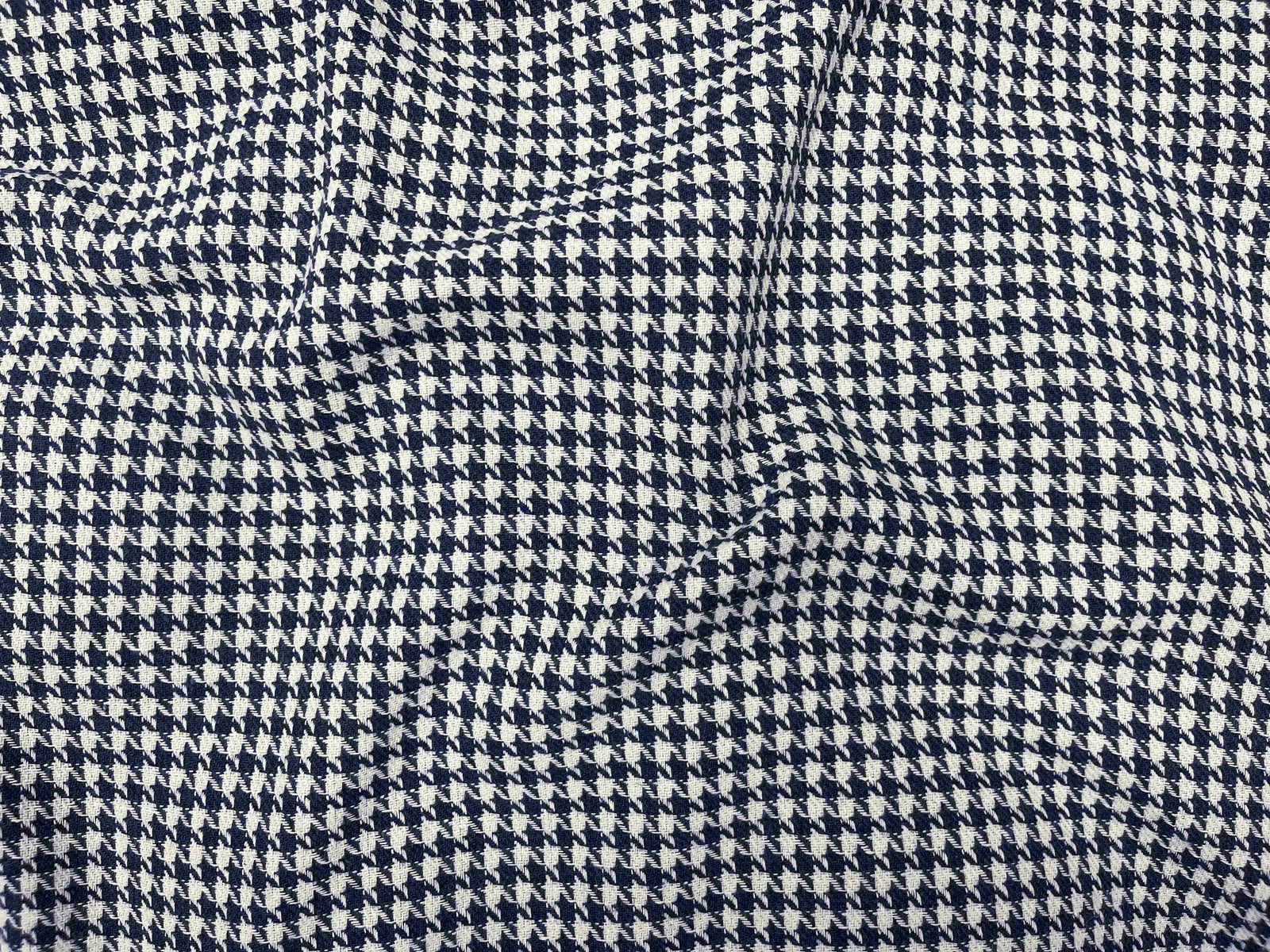 Houndstooth Wool Mix Fabric - Cheap Fabrics