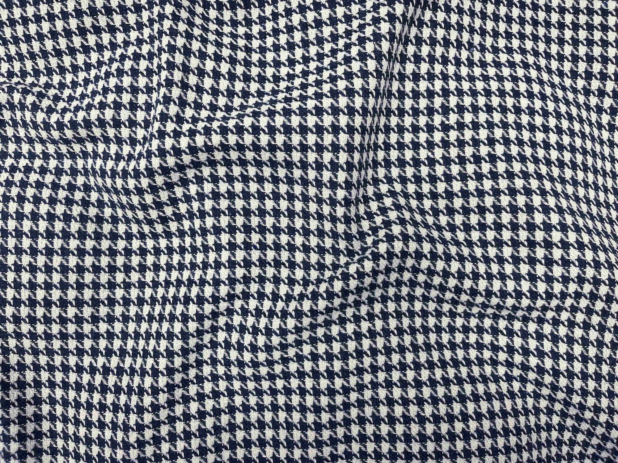 Houndstooth Wool Mix Fabric - Cheap Fabrics