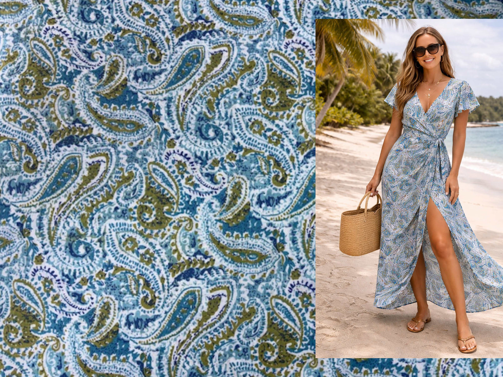 Indian Ethnic Cotton Prints fabric featuring colorful paisley patterns, showcasing vibrant cotton textile from Cheap Fabrics.