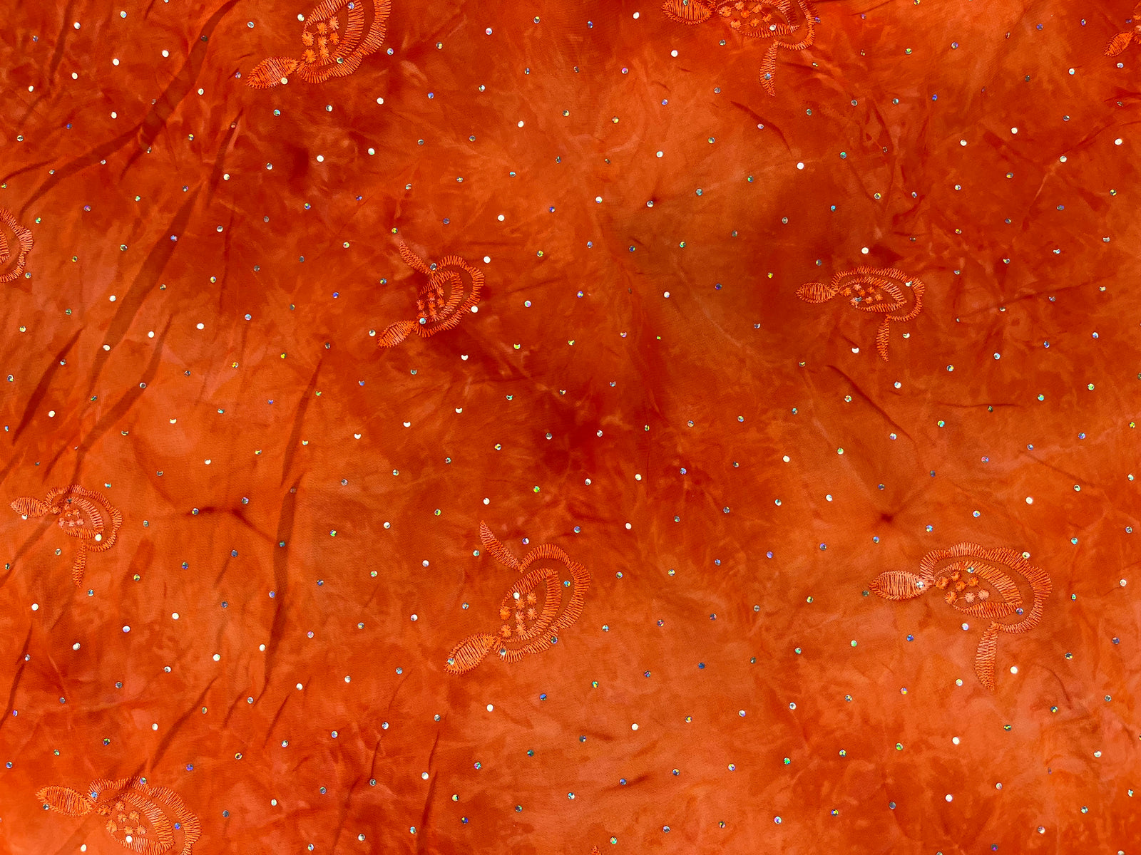 Iridescent Sequin Embroidered Chiffon Fabric - Cheap Fabrics