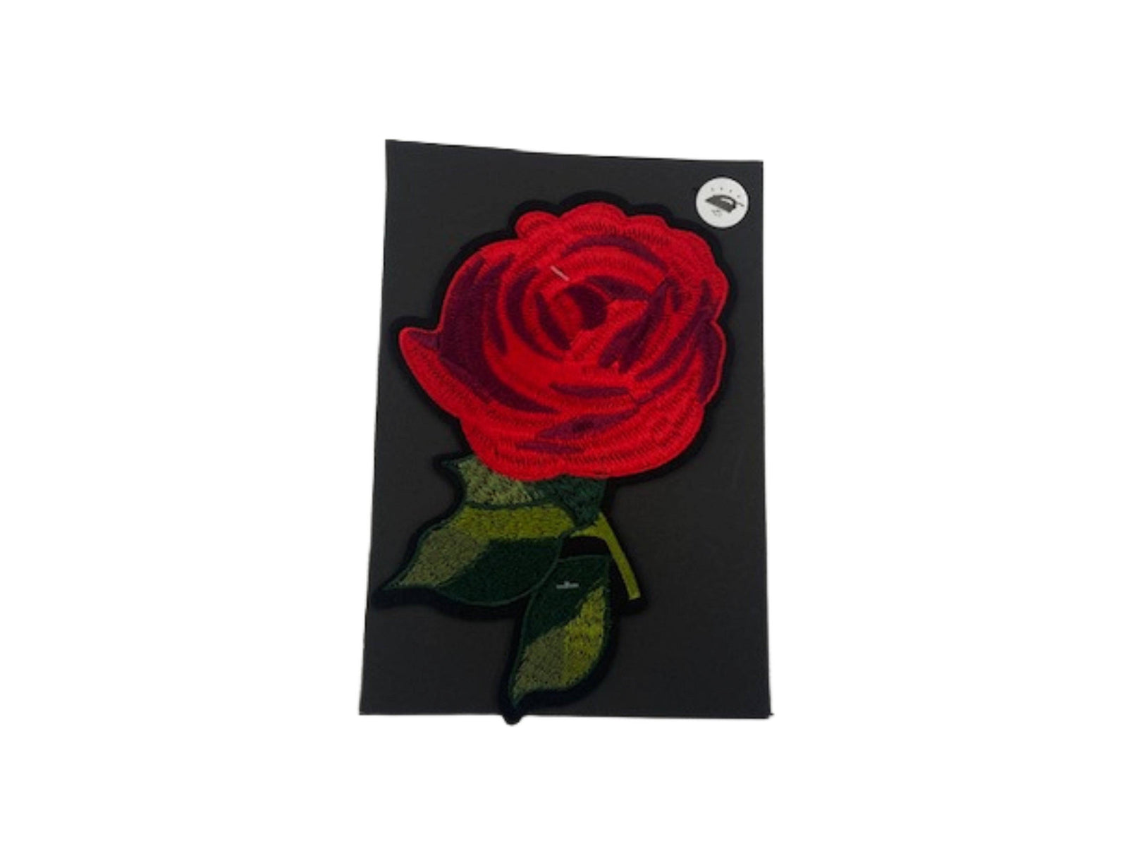 EXTRA LARGE MOTIF:  Red Rose Iron -On & Sew-On Motif - Cheap Fabrics