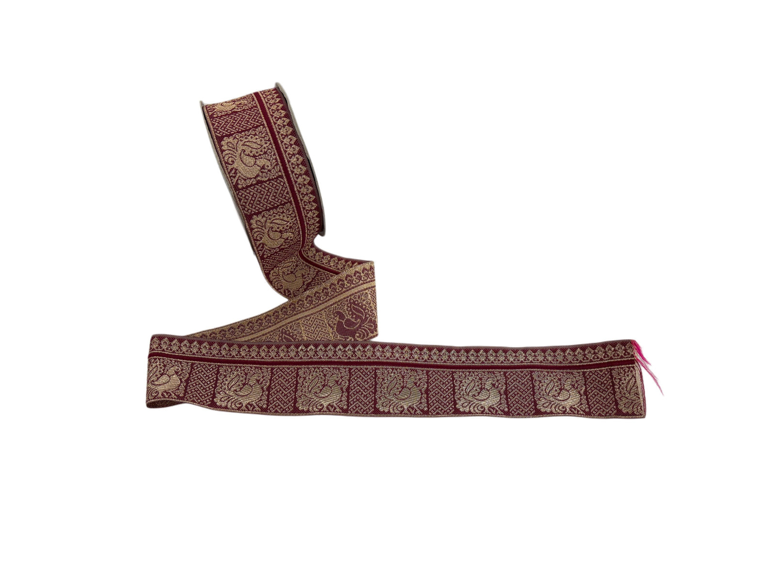 Peacock Design Jacquard Trim – 47mm - Cheap Fabrics