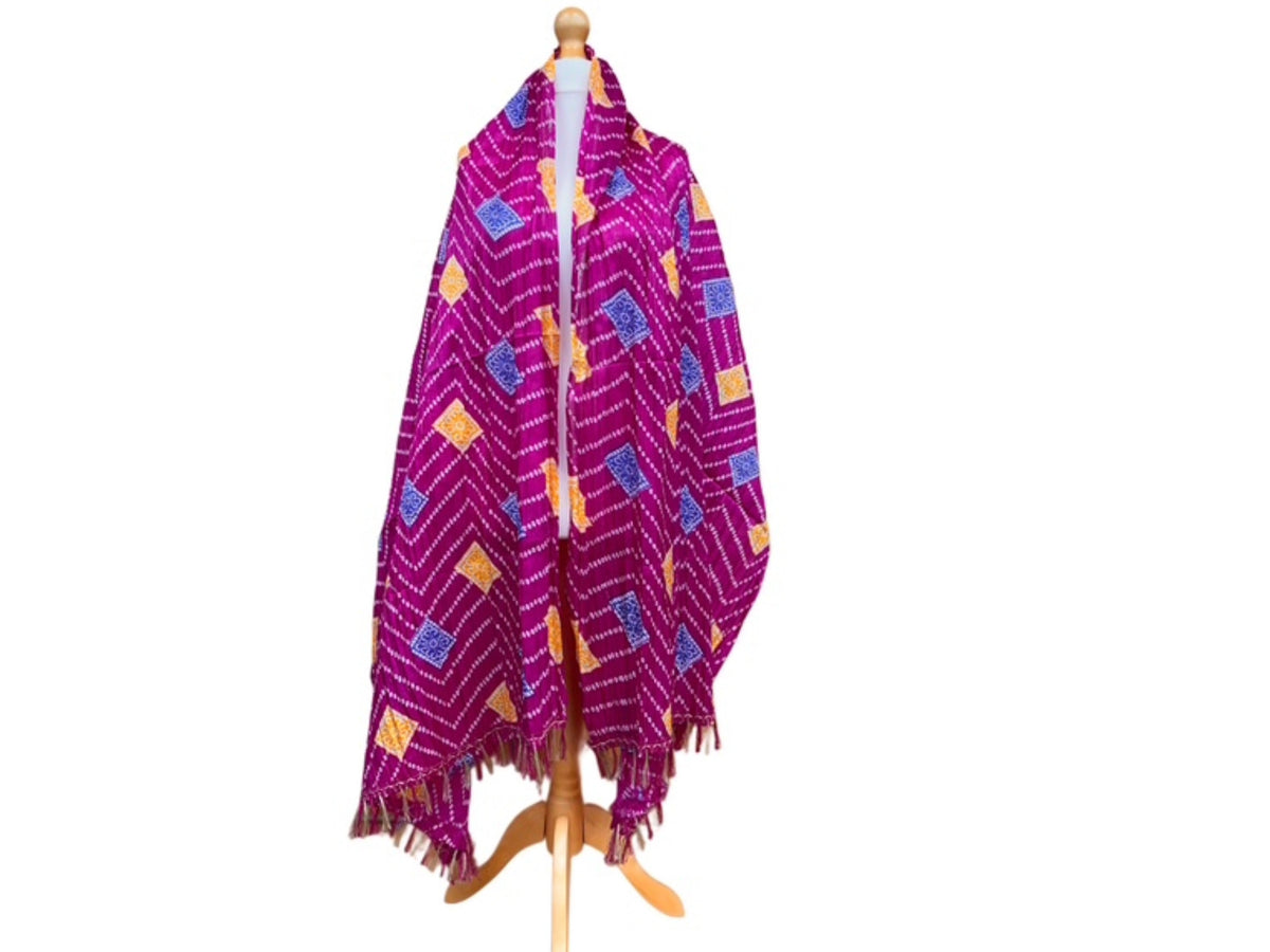 Jaipur Block Print - Polyester Shoulder Wrap - Cheap Fabrics
