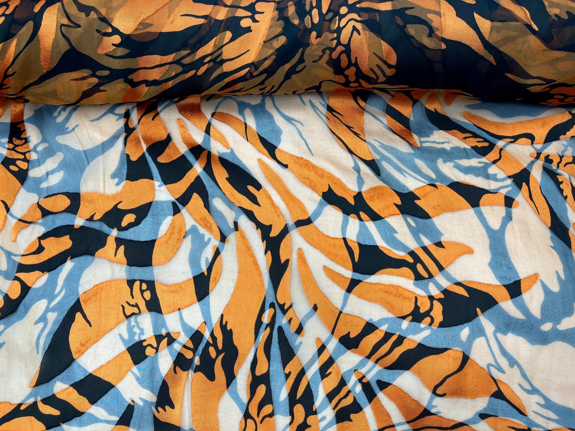 Jungle - Burn Out  Chiffon Fabric - Cheap Fabrics