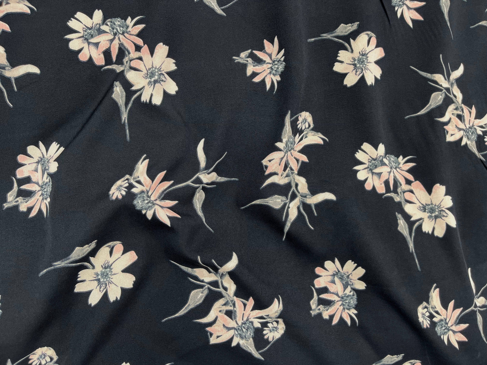 Just Floral - Printed Crepe Fabric - Cheap Fabrics