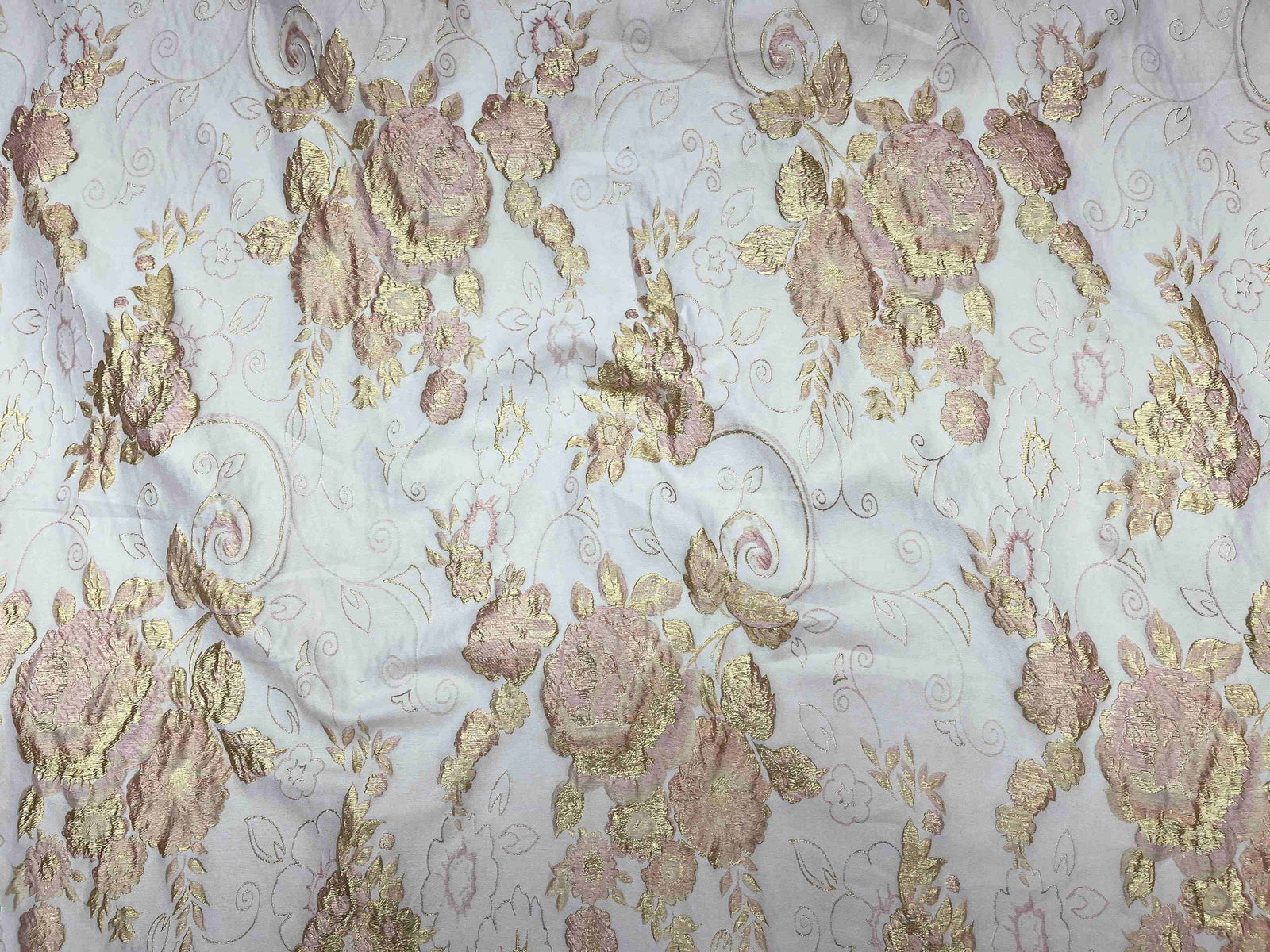 Korean Brocade Fabric - 3D Rose - Cheap Fabrics