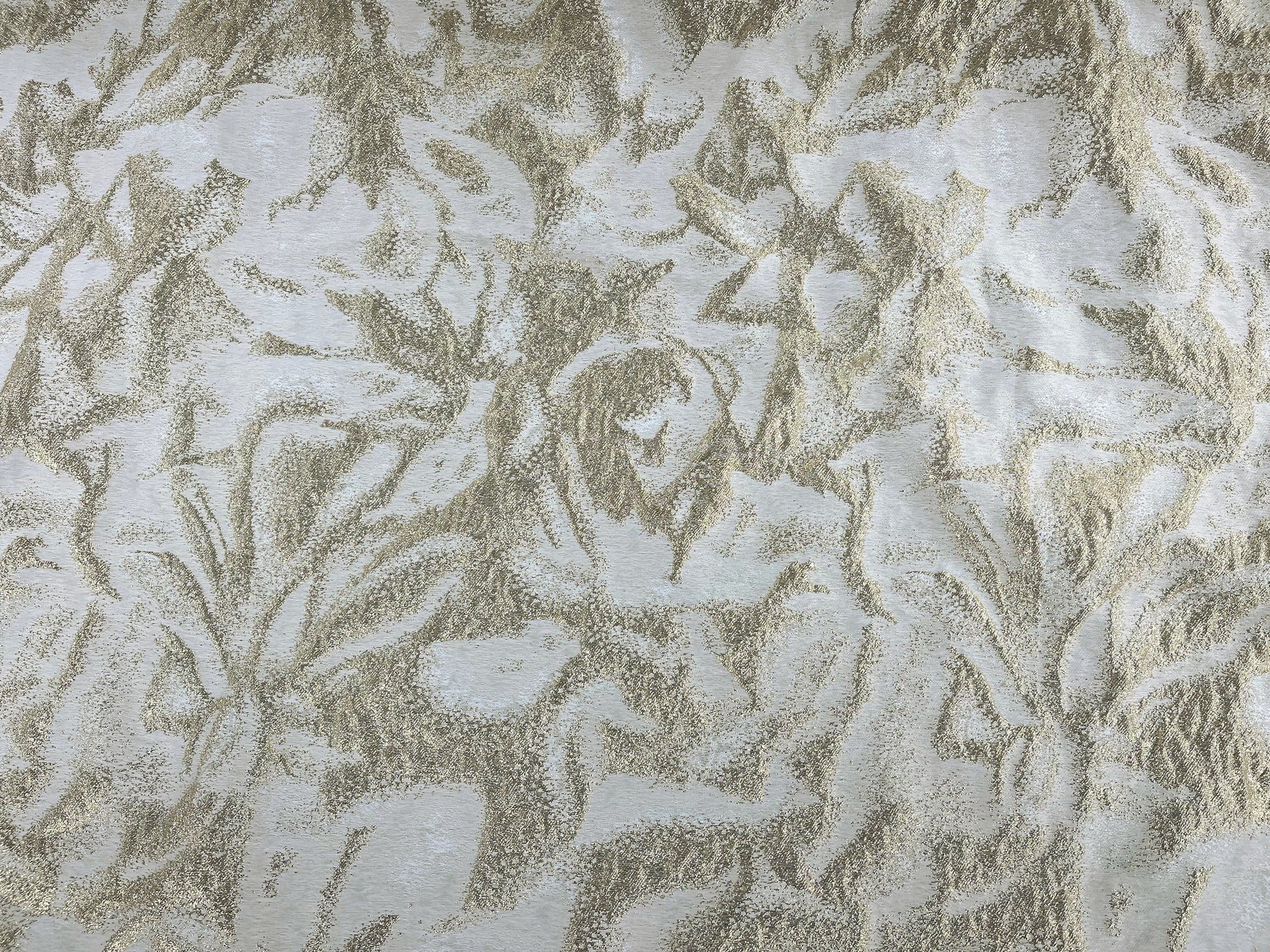 Korean Brocade Fabric Ivory Gold