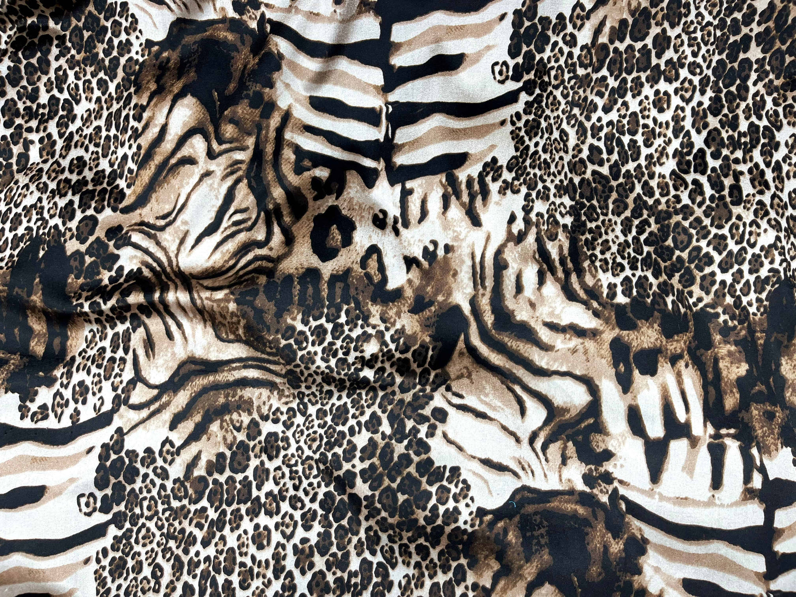Leopard II - Stretch Printed Velvet Fabric - Cheap Fabrics