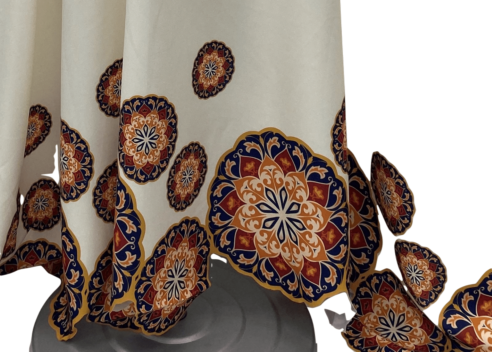 Persian Mood - Printed Scalloped Scuba - Cheap Fabrics