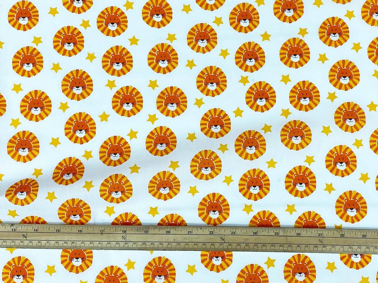 The Lion With Stars - Poly/Cotton Print - Cheap Fabrics