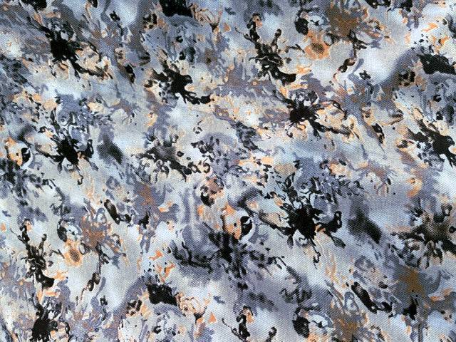 Marble Blend Clearance Printed Crepe In China Blue - Remnant 2.83 MTRs - Cheap Fabrics