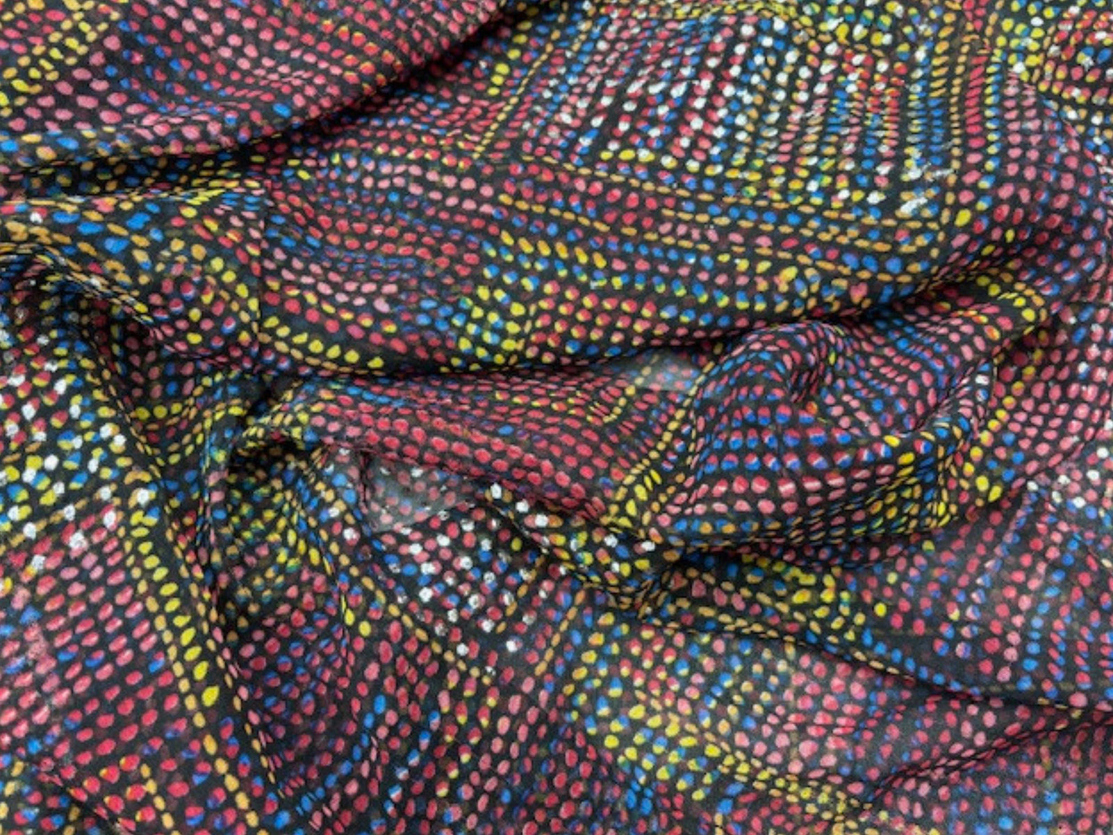 Metallic Dot Chiffon - Cheap Fabrics