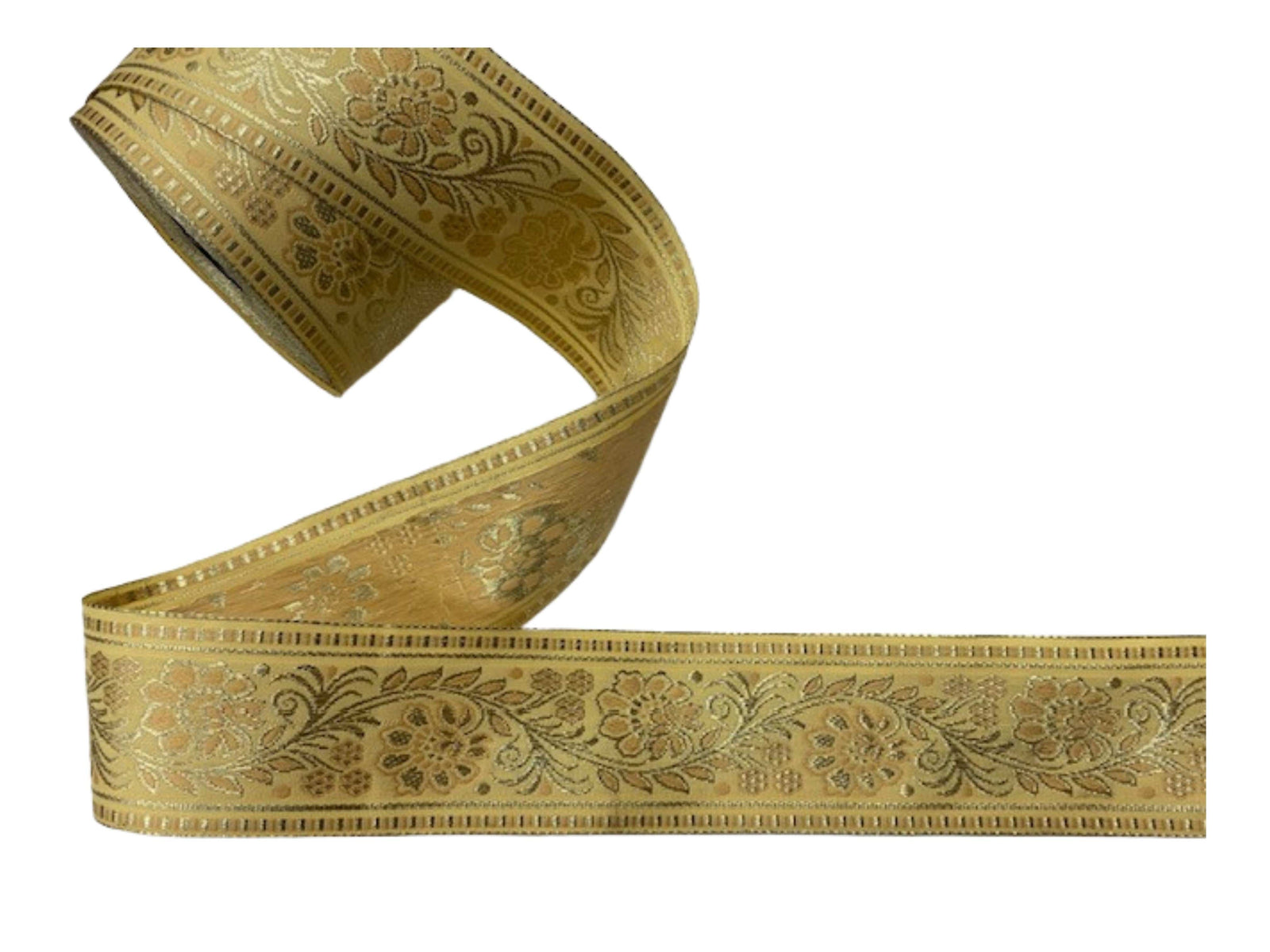 Metallic Jacquard Ribbon - Design 44 (2.5" Width) - Cheap Fabrics