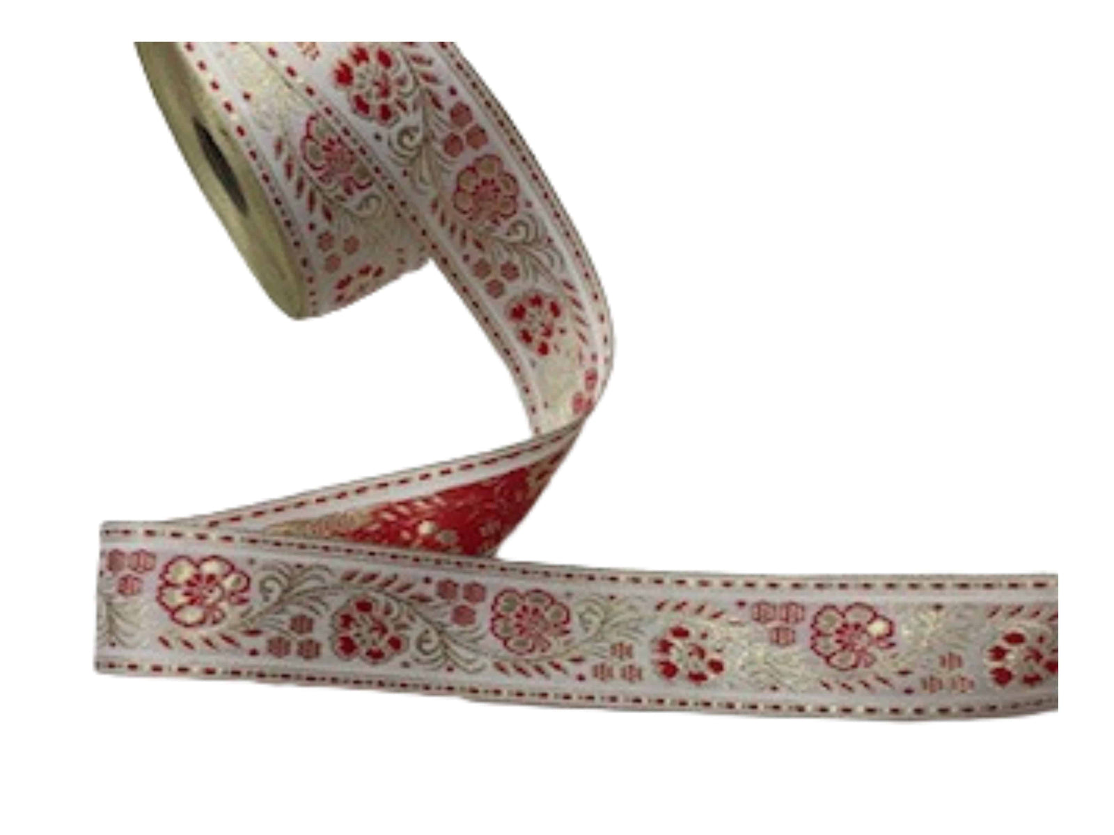Metallic Jacquard Ribbon - Design 43 (35mm Width) - Cheap Fabrics
