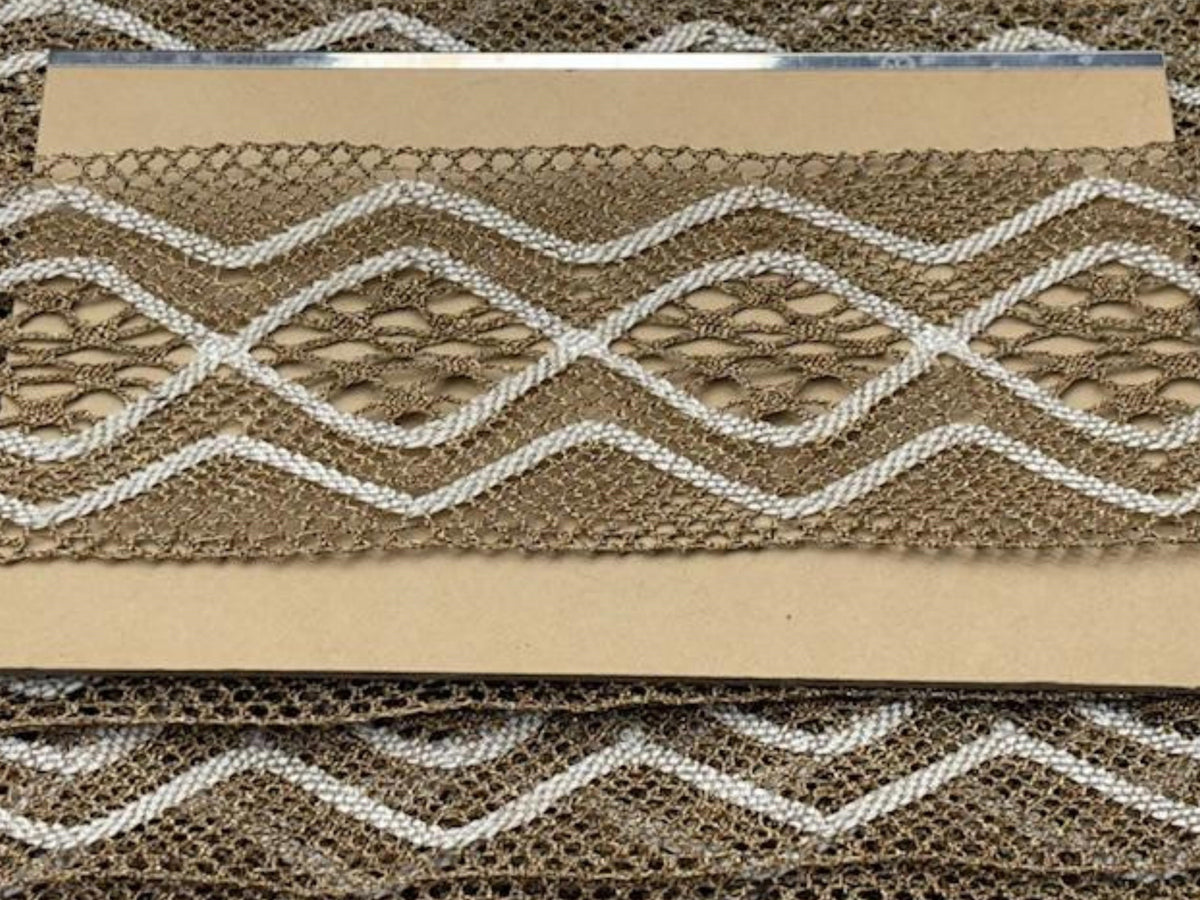 Fancy Metallic Lace Trim - 85mm - Cheap Fabrics