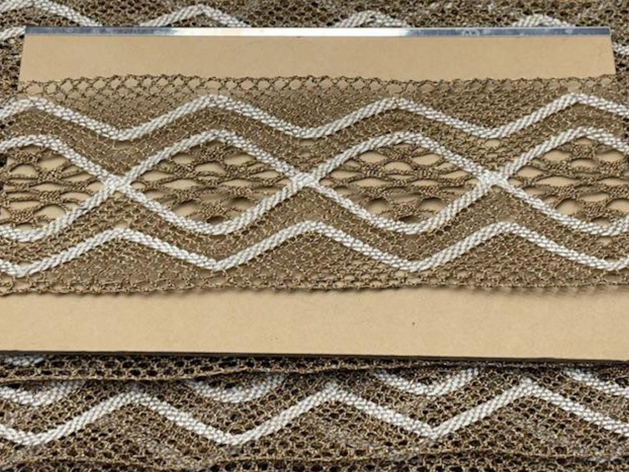Fancy Metallic Lace Trim - 85mm - Cheap Fabrics