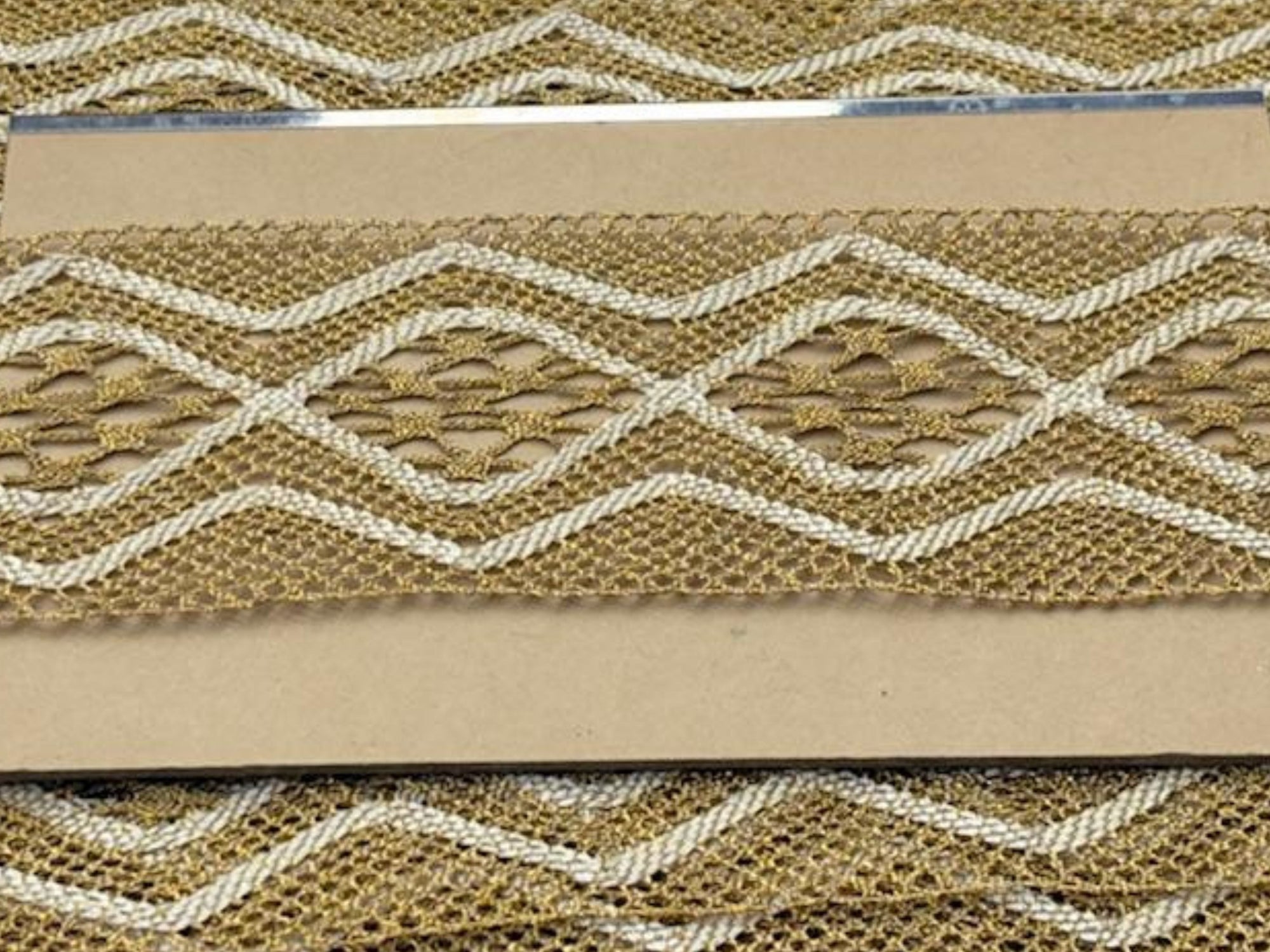 Fancy Metallic Lace Trim - 85mm - Cheap Fabrics