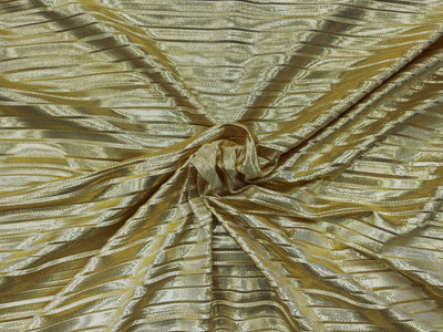 Metallic Pleated Jersey Knit Fabric