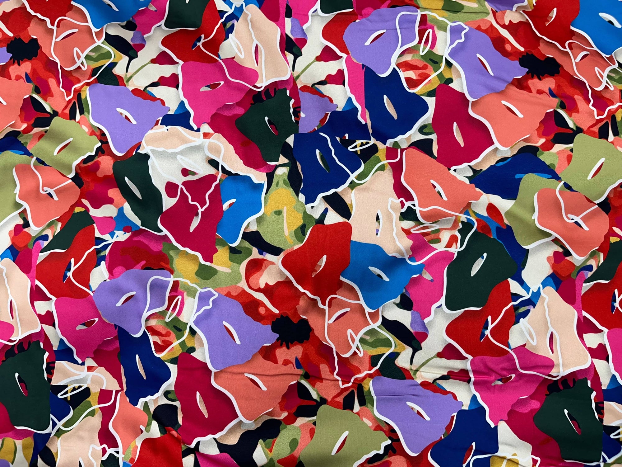 Mosaic - Super Deluxe Satin Fabric - Cheap Fabrics