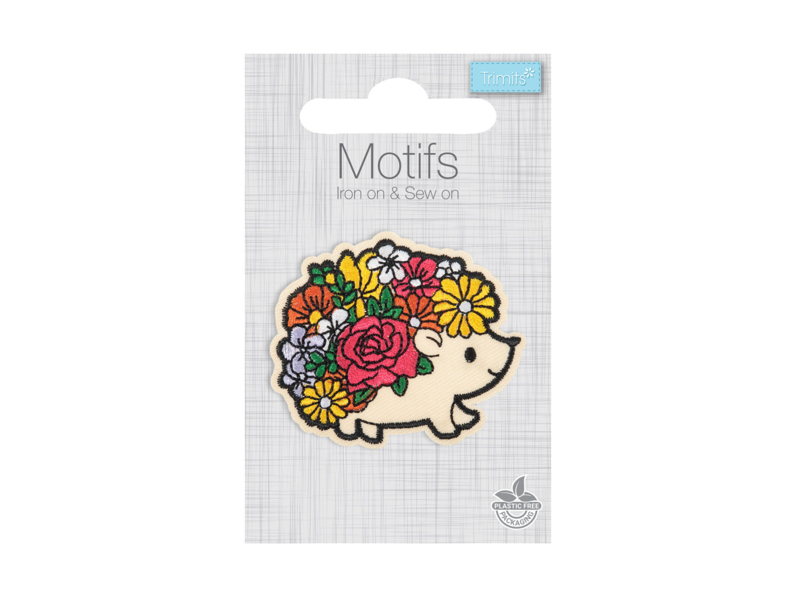 Iron -On & Sew-On Motif Patch - Hedgehog - Cheap Fabrics
