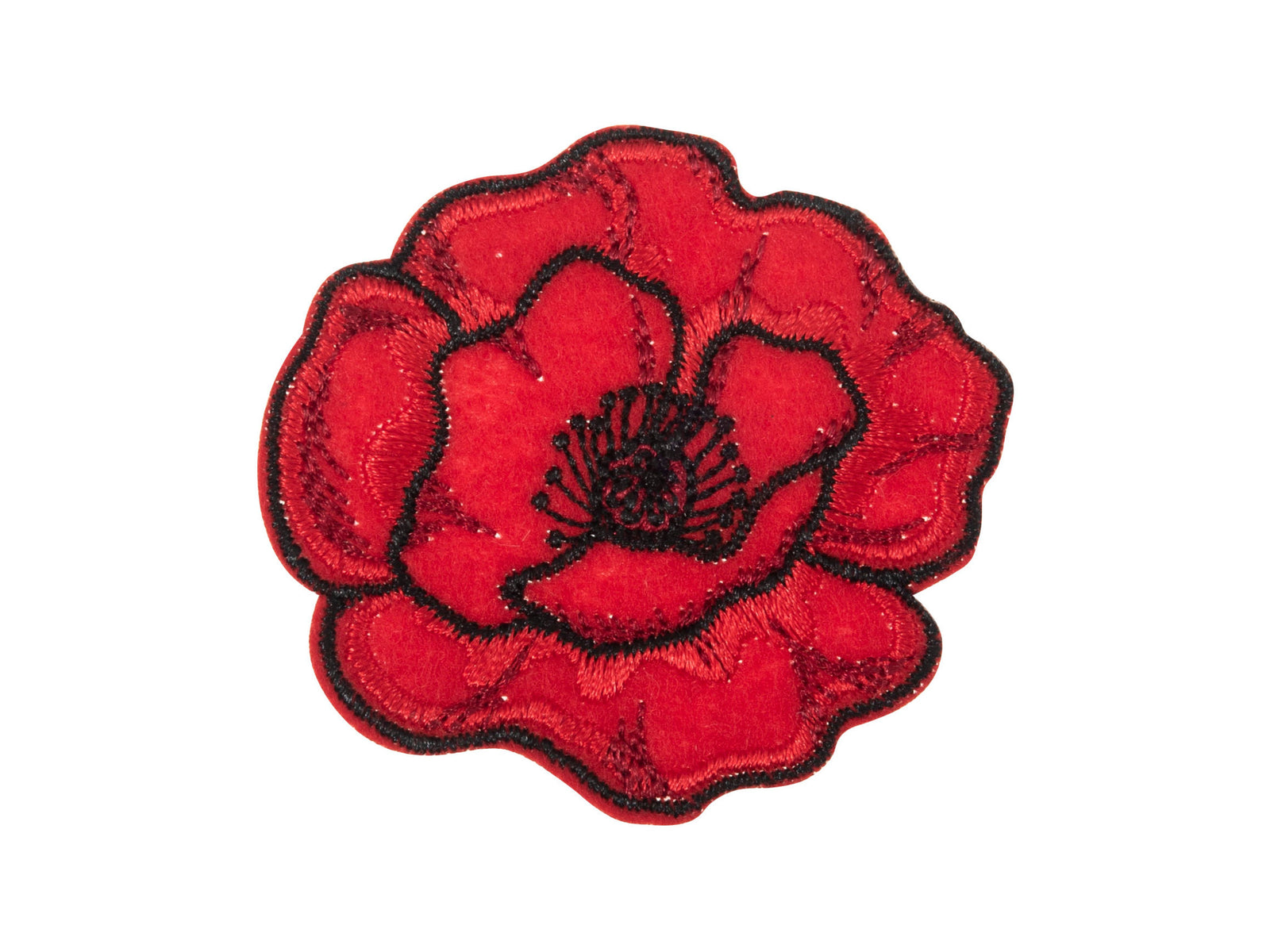 Iron -On & Sew-On Motif Patch - Poppy - Cheap Fabrics