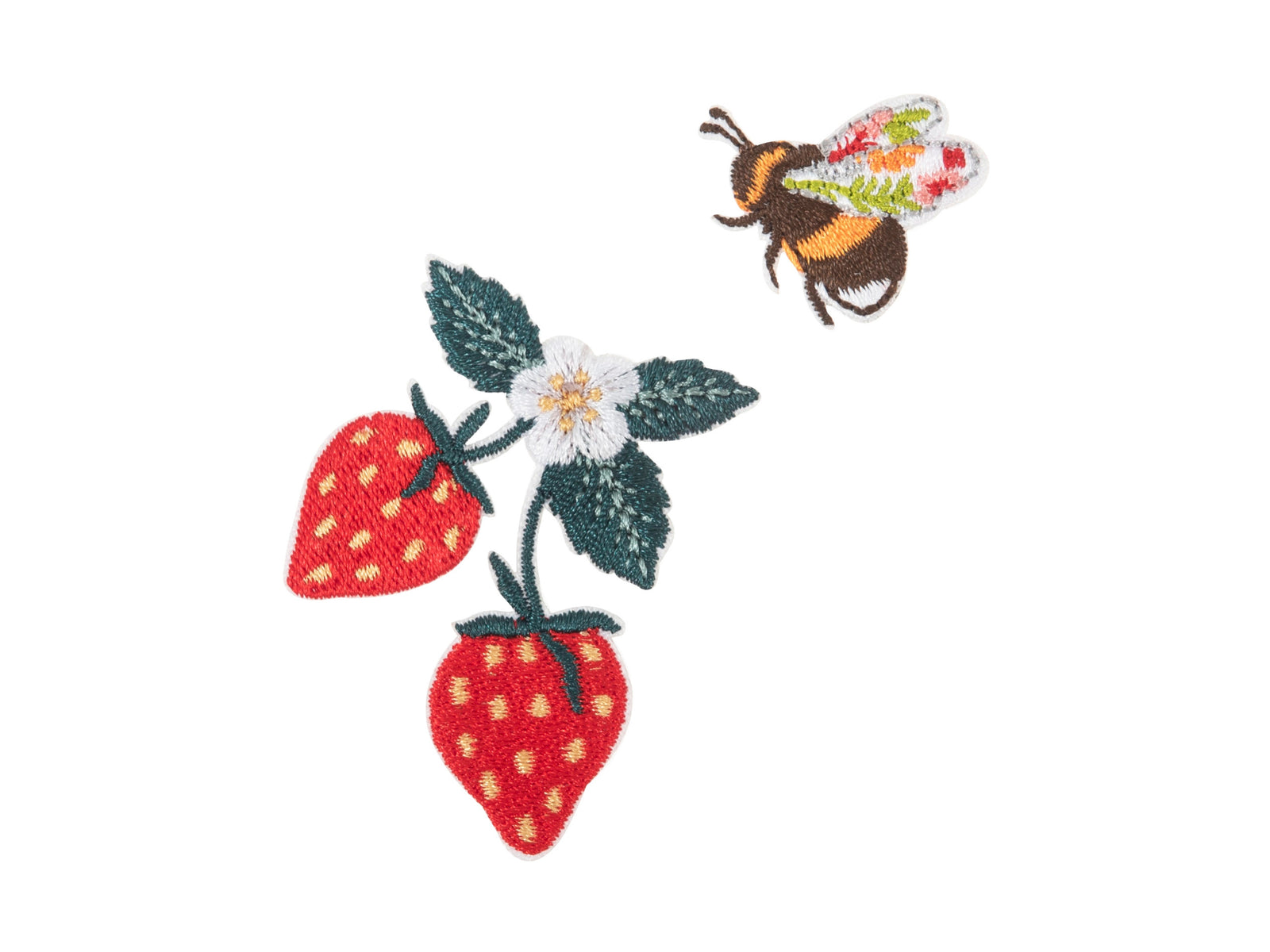 Iron -On & Sew-On Motif Patch - Strawberry - Cheap Fabrics