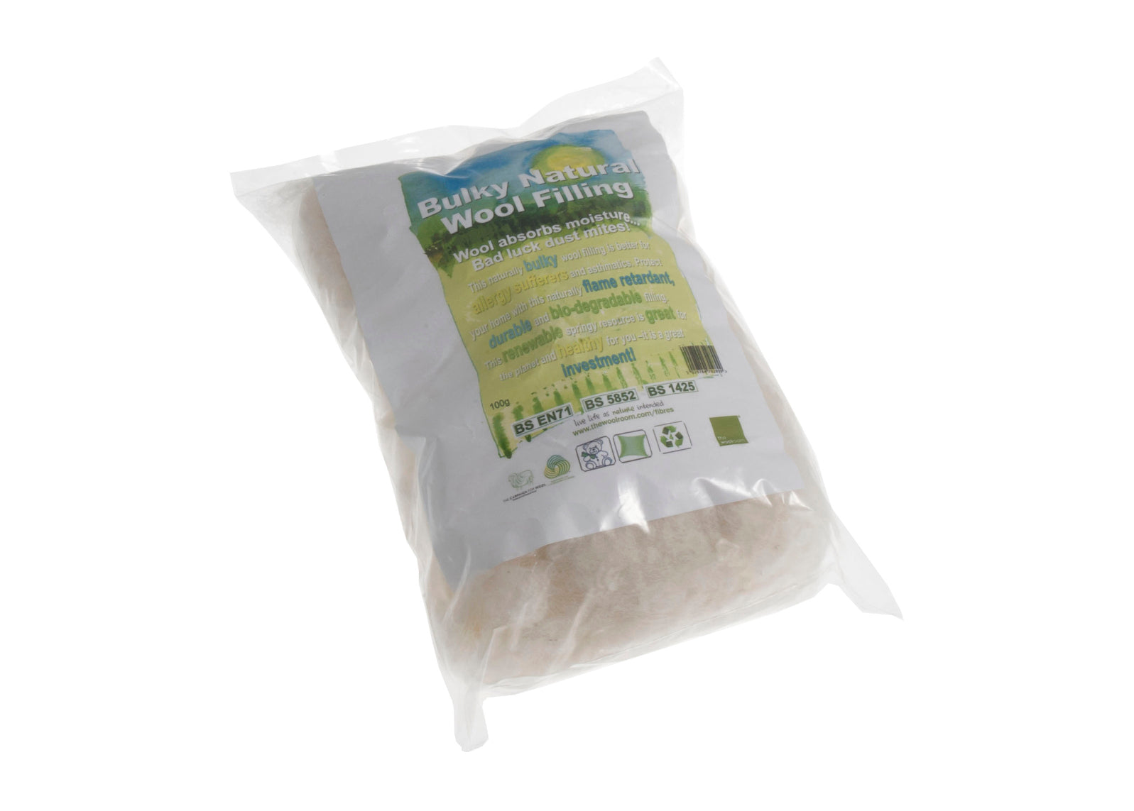 Natural Wool: Toy Filling: 100g/Stuffing For Arts And Craft - 100g Packet
