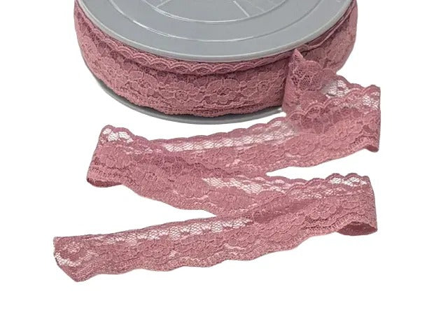 Scalloped Nylon Lace Trim - Small Flowers Design 2 (30mm) - Cheap Fabrics