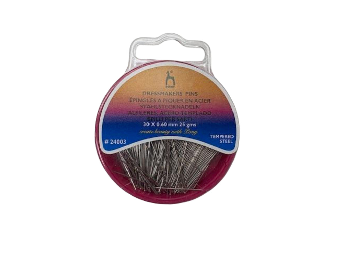 Dressmakers Pins  30mm x 0.60mm (25g) PONY - Cheap Fabrics