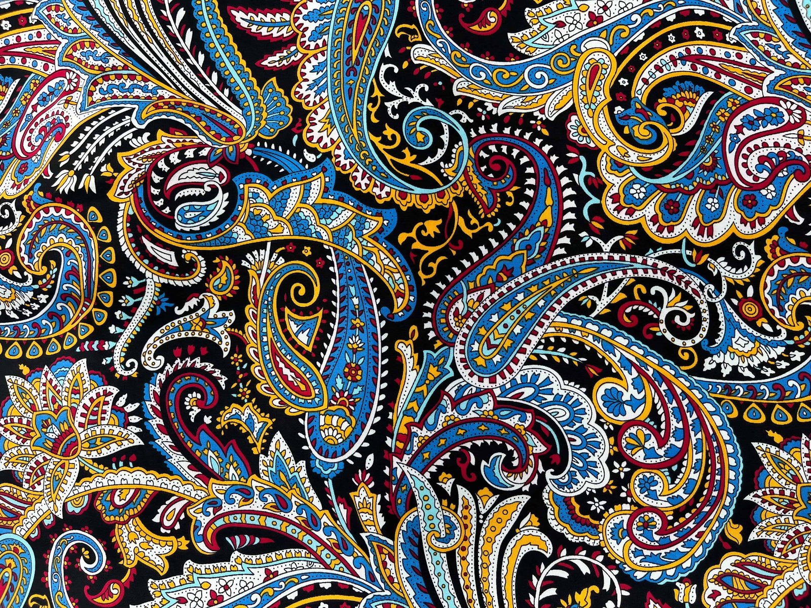 Paisley Fun - Printed Crepe Fabric - Cheap Fabrics