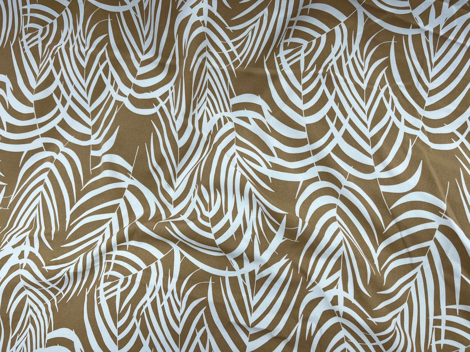 Palm Leaves - Printed Crepe Fabric - Cheap Fabrics