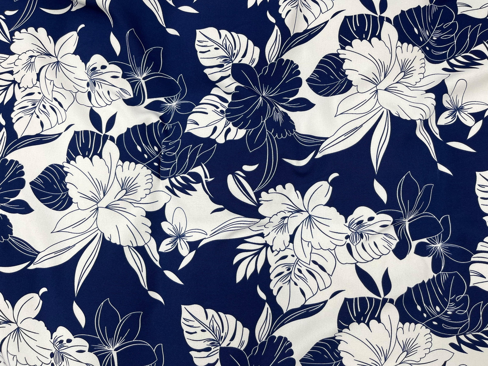 Palm - Printed Crepe Fabric - Cheap Fabrics