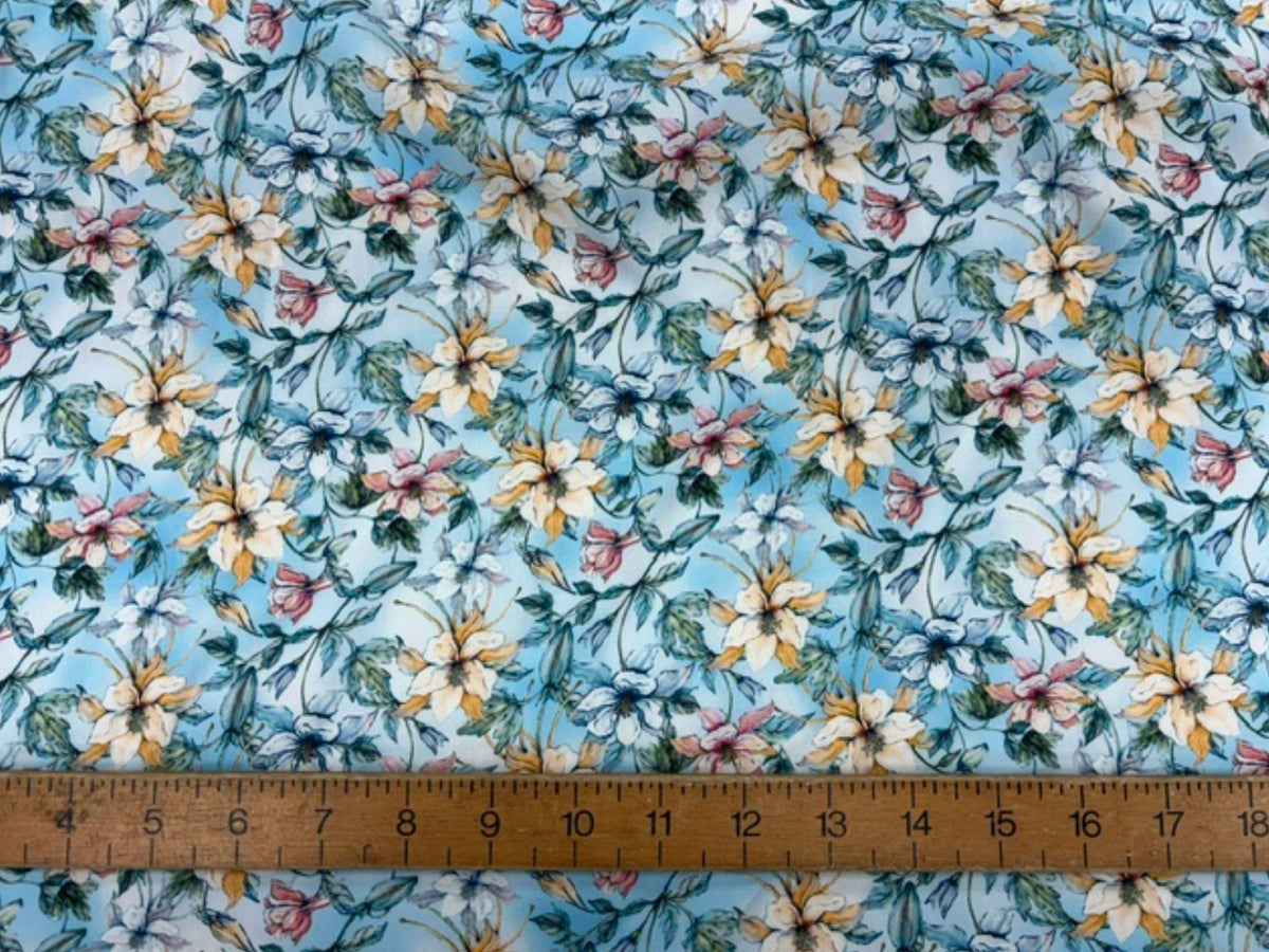 Deluxe Printed Viscose Fabric - Pastel Meadow - Cheap Fabrics