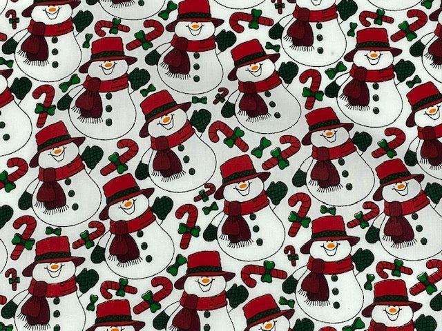 Christmas Snowman Special - Poly/Cotton Print