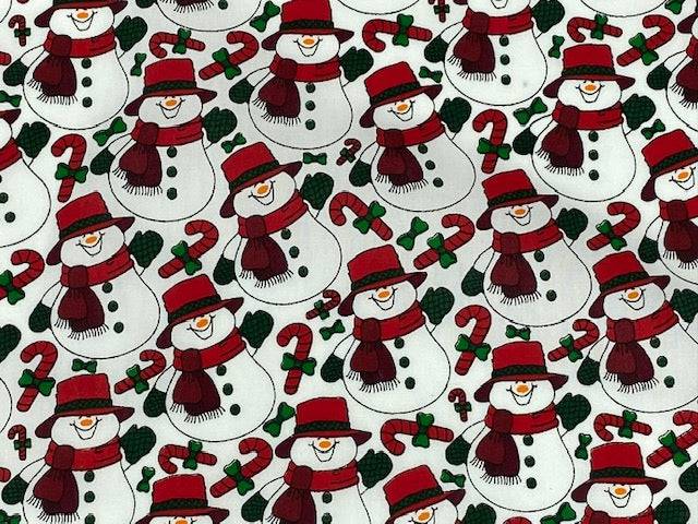 Christmas Snowman Special - Poly/Cotton Print - Cheap Fabrics