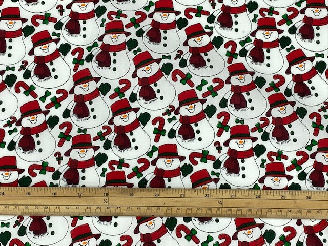 Christmas Snowman Special - Poly/Cotton Print