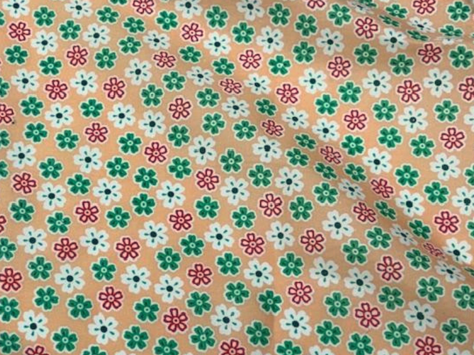 3 Metres for the Price of 2 -  Discount Fabric Bundle - Peach Floral - Cheap Fabrics
