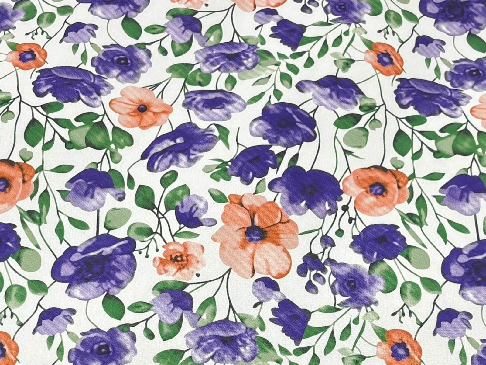 Bloomwave - Printed Peachskin Fabric - Cheap Fabrics