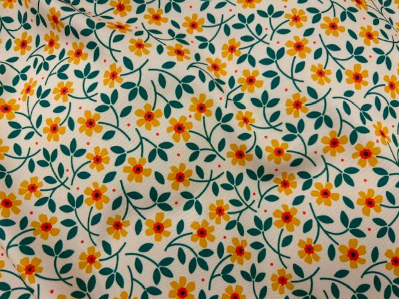 Floral Breeze- Printed Peachskin Fabric - Cheap Fabrics